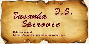 Dušanka Špirović vizit kartica